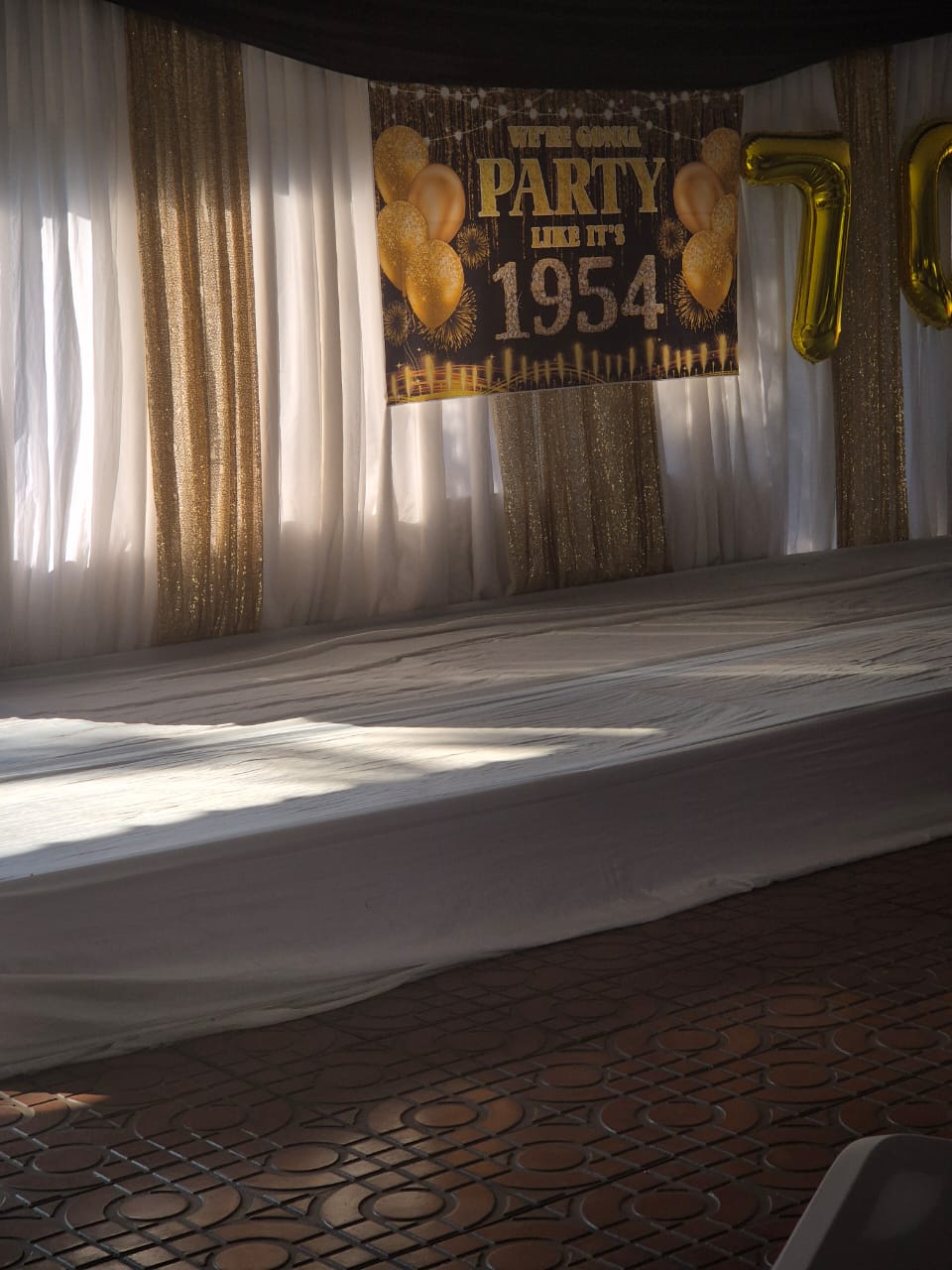Birthday stage decoration