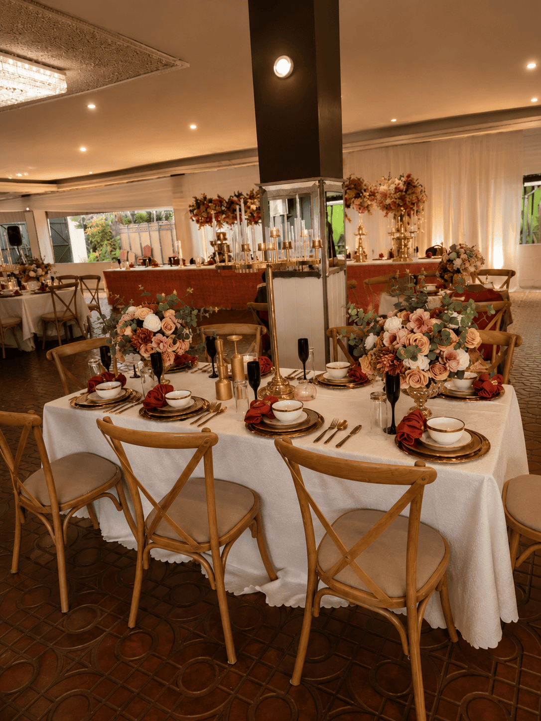 Premium event dining setup at Spree Guest House