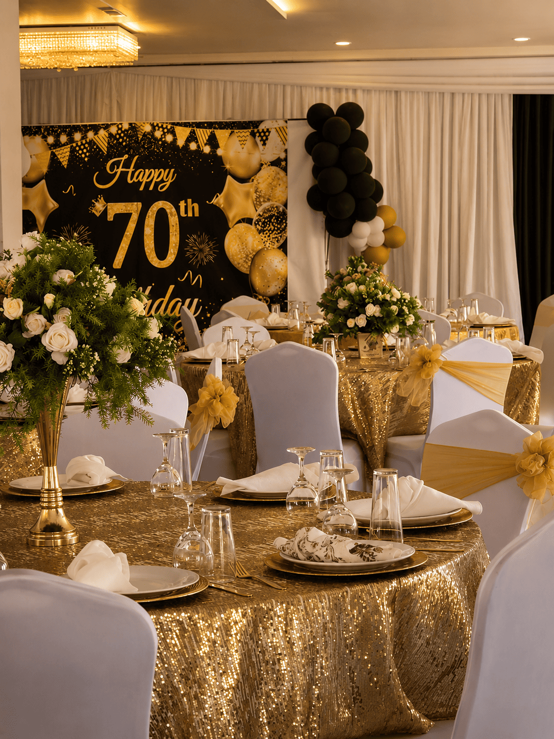 Luxury birthday event setup at Spree Guest House