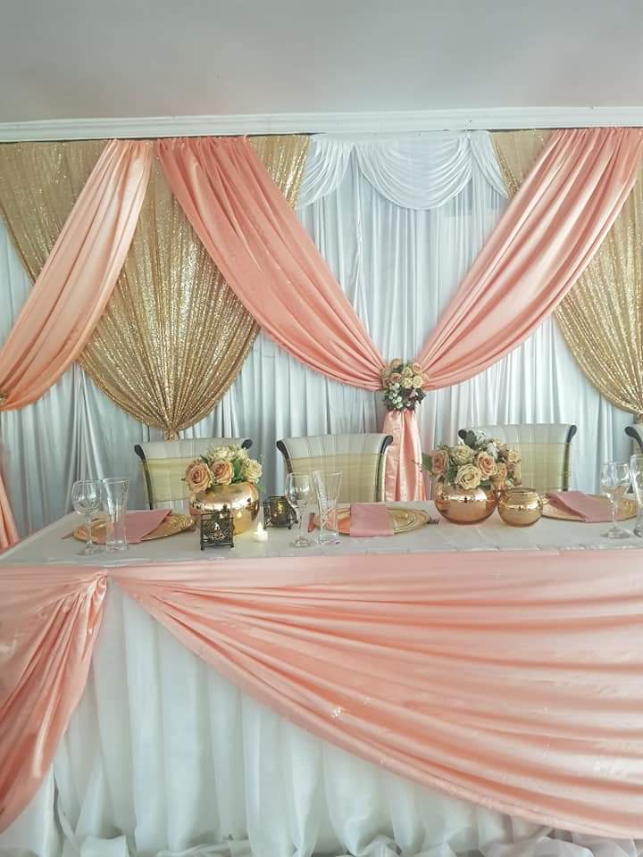 Wedding head table decoration